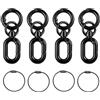 Generico Clip Antifurto per Cerniere 8 Pezzi Piccoli Moschettoni Antifurto in Lega | moschettone per camper, moto, trekking, escursionismo, portico, borse, bagagli, scuola