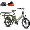 Fafrees FF20 CUV Bici Elettrica Cargo con Sensore di Coppia, Doppia Batteria 48V24Ah, Autonomia Fino a 140km, E-Bike Familiare con Seggiolino Posteriore Carico 200kg, Freni Idraulici, 20x3.0 Fat Tire