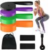 Generico Fitnessbänder Widerstandsbänder 5er Set, Resistance Bands con 4 Livelli di Resistenza, Elastici Fitness con Guida agli Esercizi e Borsa da Trasporto, per Allenamento Muscolare e Yoga