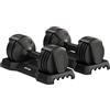 SPORTNOW Set di Manubri Regolabili 2 x 2-11 kg 5 in 1, Regolazione Rapida | Pesi Palestra, Bloccaggio Sicuro, Basi di Appoggio, Impugnatura Antiscivolo, Salvaspazio, Allenamento Fitness Casa Palestra