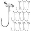 Generico Esca a Riccio di Mare Confezione Kit da 12 Pezzi di Jig Head con Ami a | Ami da Pesca Zavorrati per Esche Gamberetto, Rana, Creatura, Polpo e Pesce Gatto, Trota e