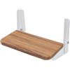 aqxreight Footre di Teak Pieghevole con Staffa in Lega di Alluminio - Risparmio Spaziale e Elegante Tavola da Poggiapiedi Pieghevoli per L'uso del Timone della Barca