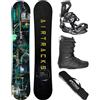 Airtracks Snowboard Set Tavola Data Zero Rocker Wide Uomo + Attacchi Master + Scarponi + Sacca Nuovi 150 155 160 164 cm