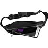 Jiawu Fascia da Corsa per Vita, 71,1x4,1 Cm, Fibra Leggera, Fibbia (BLACK) | Custodia da jogging, tessuto traspirante, adatta per chiavi del cellulare, per escursionismo, maratona, ciclismo, diversi