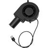 Domary Ventilatore USB per Campeggio All'aperto, Ventola Centrifuga Ad Alta | Volume D'aria 65 CFM, Rumore Ridotto 35 DBA, Materiale ABS, Alimentazione USB 5 V, Doppi Cuscinetti a Sfera