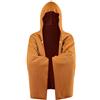Generic Asciugamano con Cappuccio | Morbido Tessuto Drappeggiato, con Cappuccio, Oversize, Abbigliamento, per Spiaggia, Piscina, Sportivi, Arancione
