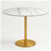 Produce Shop Tavolo Goblet Rotondo 80cm Effetto Marmo Dorato Stile Classico Monika
