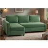 HomeTown Market Solo copridivano. Resistente copridivano Friheten di ricambio compatibile con IKEA Friheten fodera componibile angolare per letto (velluto verde destra lungo)