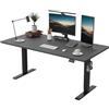 TRIUMPHKEY Scrivania Elettrica Regolabile in Altezza per Computer, Standing Desk 180x80cm Con 2 Controlli Memoria, Da Ufficio e Casa, Nero