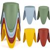 COSTWAY Set da 8 Sgabelli Impilabili, Sgabelli in Plastica Altezza 46 cm, Sedie Senza Schienale Portatili per Scuola, Aula, Soggiorno, Sala da Pranzo, Casa e Ufficio e Senza Montaggio