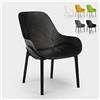 Produce Shop Sedie Design Moderno per Cucina e Bar in Polipropilene Majestic - Nero