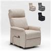 Produce Shop Poltrona Relax Elettrica con Sistema Alzapersona e Ruote per Anziani Giorgia - Beige