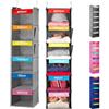 Handy Laundry Organizer per armadio da appendere per bambini, 6 ripiani | Etichettati dal lunedì al venerdì, gli scaffali del fine settimana aiutano i bambini a pianificare gli abiti Tessuto grigio