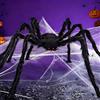 WTZWYFWJ Ragno Peloso,200cm Ragno Peloso Gigante,Con Ragnatela Da 60g E 10 Ragno Piccolo,Decorazione Ragno Di Halloween,Gambe Pieghevoli,Per Halloween, Decorazione Inquietante per Interni, Esterni E Cortili