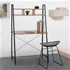 Produce Shop Scrivania Design Industriale 84x142 Legno Acciaio con libreria minimale Cactus