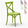 Produce Shop Sedie Cucina Bar in Polipropilene Vintage Paesana Cross Design - Verde 2