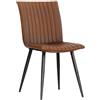 MASSIVMOEBEL24.DE - Sedia in vera pelle, 44 x 56 x 89 cm, colore: Cognac Iron Label #10