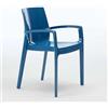 Produce Shop Sedie Polipropilene impilabili con braccioli Cucina Bar Cream Grand Soleil - Blu