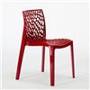 Produce Shop Sedie Cucina Bar Gruvyer in Polipropilene Impilabili Grand Soleil - Rosso