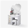 Produce Shop Postazione Trucco toeletta Specchio Cuore Sgabello Camera da Letto Clara