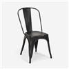 Produce Shop sedie Design Industriale Metallo Vintage Shabby Chic Stile Steel Old - Nero