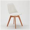 Produce Shop Sedie Stile scandinavo Cuscino Similpelle Cucina Bar Nordica Goblet - Bianco
