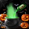 SGZIOO Calderone Halloween, Calderone Strega Grande con Fumo e Luce, Bottiglia Magica Galleggiante, Pentolone Strega Halloween per Strega Halloween Decorazione Casa Portico Giardino Cortile