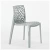 Produce Shop Sedie Cucina Bar Gruvyer in Polipropilene Impilabili Grand Soleil - Grigio