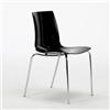 Produce Shop Sedie bar cucina gambe acciaio impilabile Lollipop Grand Soleil - Nero
