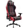 DIABLO Sedia Gaming Bambino Ergonomica per Ragazzi Sedia Ufficio Junior Reclinabile 140 Gradi Supporto Lombare Regolabile Altezza Accoudoirs Regolabili Tessuto Traspirante Compatta