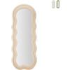 Produce Shop Specchio da Parete o da Terra Design Ondulato in Velluto 60x160cm Miki - Crema