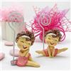 Doni Bomboniere 12 pz. Bomboniere Menoclip ginnasta Femminuccia Regalo esibizione Battesimo Bimba Nascita segnaposto confettata Comunione cresima Ragazza Originali economiche Resina