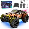 JOYTREKY Macchina Telecomandata - 1:18 Alta velocità LED Light 25KMH | Auto RC con Spray 2.4GHz AllTerrain Off-Road Truck Giocattoli 2 Batterie ricaricabili 60 Minuti Giocattolo da Corsa Veloce