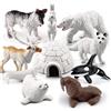 KATELUO Animali Polari Giocattolo,10pcsSet Animali Artici, Animali Artici, Figurine Animali Marini, Adecuado para Decoración del Hogar, Decoración Natale, Decoración de Pasteles