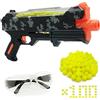Toyer Blaster a 100 colpi con occhiali protettivi per bambini e ragazzi 8+, compatibile con freccette Nerf Hyper Rounds, ricarica facile, può contenere fino a 50 colpi