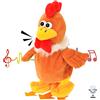 Hopearl Gallina Parlante che Ripete la Voce e Cammina, Giocattolo Elettrico Interattivo, Peluche Animato Regalo Compleanno, Gialla, 23 cm