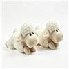 Wonder Sprout Peluche Bianco Agnello 2 pezzi super morbido da collezione peluche Interessante pecora compagno per coccole pisolini e decorazioni per la casa regalo Halloween Natale bambine e bambini - 18cm