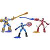 Hasbro Marvel Avengers Bend and Flex, confezione da 3 personaggi flessibili con Iron Man, Capitan America e Thanos, include 9 accessori
