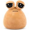 wiztex Pou Peluche - Alieno triste Pou confezionato in Germania - Peluche anime regalo per bambini e fan per Halloween e Natale (Beige)