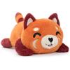 BARRADO - Peluche Animali Sdraiati - Mushy Friends - 28 cm - 16002966 (Panda Rosso)