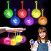YUYWWAN Palla a Riccio Luminosa Bambini, 6 Pezzi Colorate Palline Luminosi, Divertenti LED Set di Regali per Feste, Glitterate LED Palla Riccio per Bomboniere, Premi di Classe, Bambini Regali (Colorata-6)