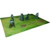 Generic Wargame mat with ALL THE DEPLOYMENTS 60x44 inches Green forest rubber mat