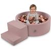 KiddyMoon Area di Gioco in Schiuma con Tondo Piscina di Palline per Bambini