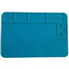 Elchuiaby Tappetino per saldatura in silicone 30 x 20 cm, antistatico, per riparazione elettronica, per saldatore, brasatura, banco da lavoro, blu A100