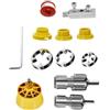 Helilyco Kit infila-tubi elettrici per tubi in PVC, strumento di filettatura compatibile con trapano con matrici a 4 e 6 punti, per riparazioni idrauliche