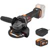 Worx Smerigliatrice angolare wireless 20 V 115 mm | WX815.9 | potenza equivalente a 1000 W, taglio 50% più veloce, design compatto