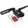 WheatThrive Mitra Track Stop Precision Flip Lock T-Slot Stopper per la lavorazione del legno Accessori per sega da tavolo connettore regolabile per recinzione rosso nero (nero)