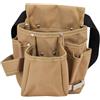 WheatThrive Oxford - Marsupio porta attrezzi multi tasca | Tessuto Oxford spesso, 3 tasche principali, passante per martello, clip per nastro, organizer regolabile in vita per