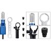 HavenlyCove Set di adattatori per rivetti in acciaio legato da 2,4 mm a 4,8 mm (nero) | Design con gambo esagonale, adatto a trapani a batteria, teste di 4 dimensioni, costruzione in lega di alluminio