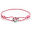 s.Oliver Bracelet - Elegante bracciale in acciaio inox lucido - rosa - cinturino in tessuto regolabile fino a 24 cm - impermeabile e delicato sulla pelle